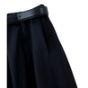 ESPRIT BELTED BUBBLE MIDI SKIRT-NAVY