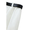 ESPRIT BELTED BUBBLE MIDI SKIRT-WHITE