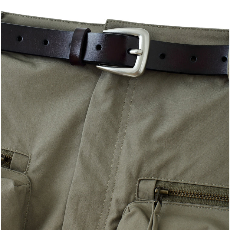 ESPRIT BELTED CARGO MINI SKIRT-GREEN