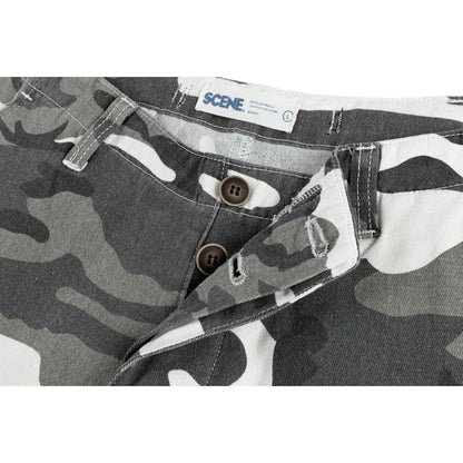 SCENE BY ICE FIRE CAMO PANTS -LIGHT GREY
