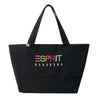 ESPRIT CANVAS COLOUR-EMBROIDERED TOTE BAG-BLACK