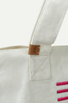 ESPRIT CANVAS COLOUR-EMBROIDERED TOTE BAG-ECRU