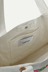 ESPRIT CANVAS COLOUR-EMBROIDERED TOTE BAG-ECRU
