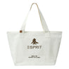 ESPRIT CANVAS EMBROIDERED TOTE BAG-ECRU