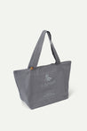 ESPRIT CANVAS EMBROIDERED TOTE BAG-GREY
