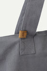 ESPRIT CANVAS EMBROIDERED TOTE BAG-GREY