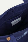 ESPRIT CANVAS EMBROIDERED TOTE BAG-NAVY