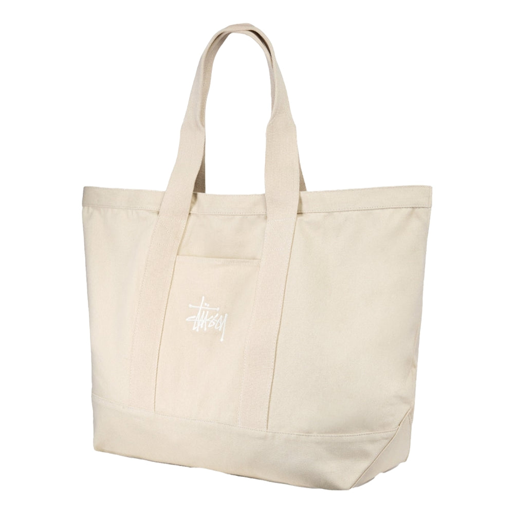 STUSSY CANVAS EXTRA LARGE TOTE BAG-NATURAL