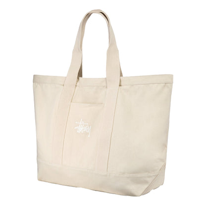 STUSSY CANVAS EXTRA LARGE TOTE BAG-NATURAL