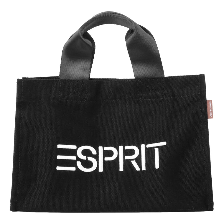ESPRIT CANVAS MINI TOTE BAG-BLACK