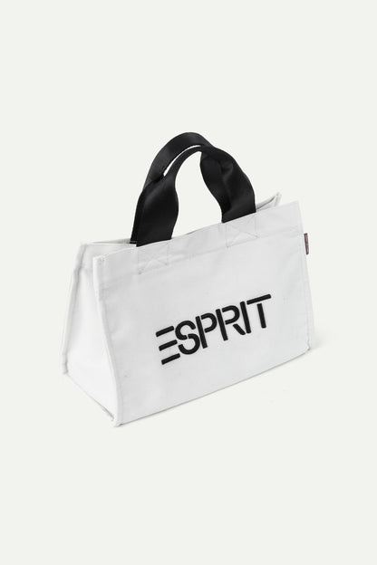 ESPRIT CANVAS MINI TOTE BAG-WHITE