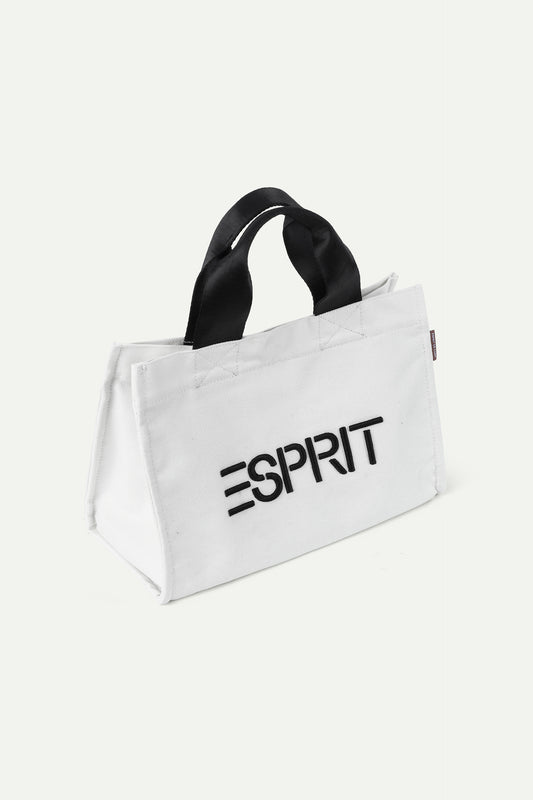 ESPRIT CANVAS MINI TOTE BAG-WHITE