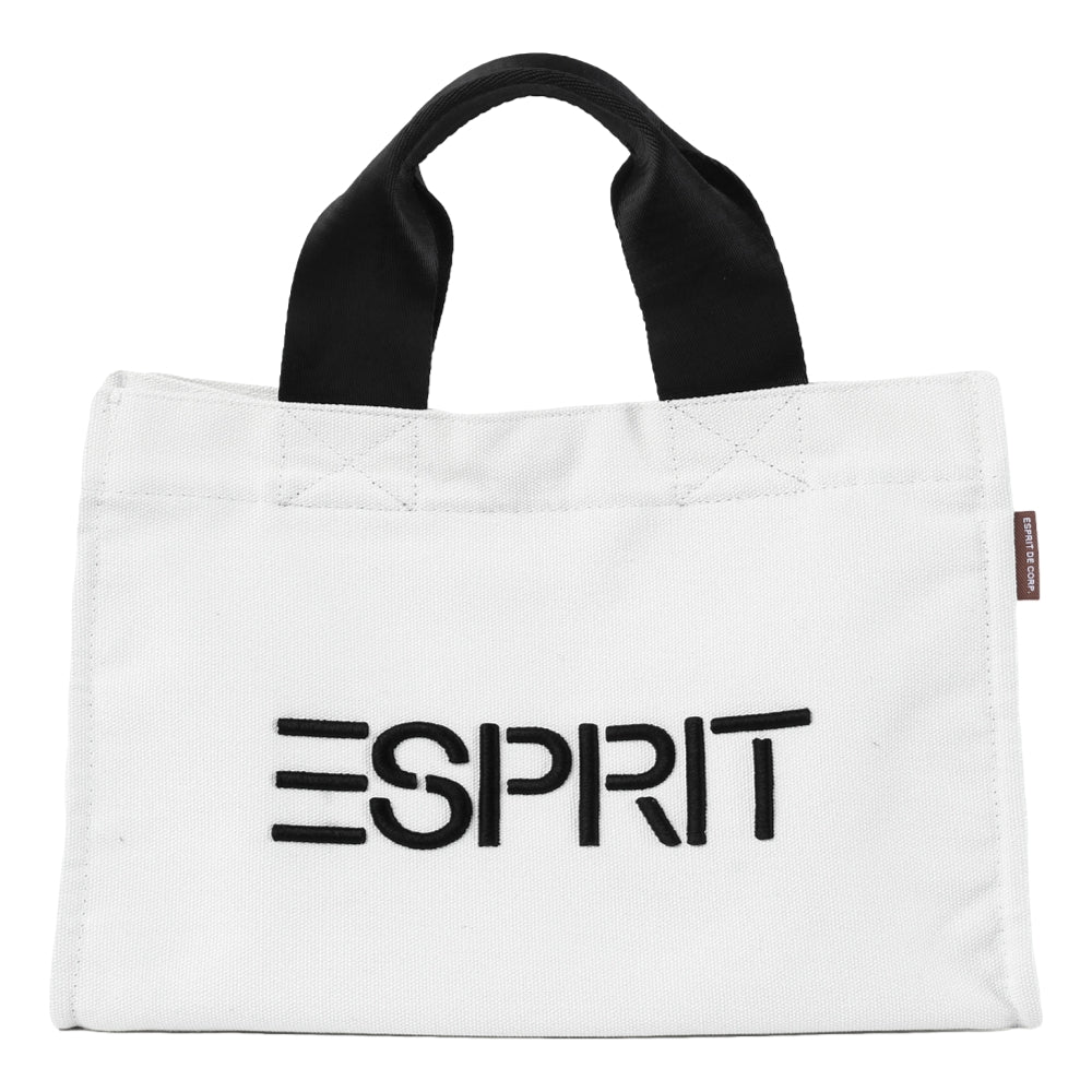 ESPRIT CANVAS MINI TOTE BAG-WHITE