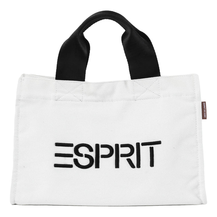 ESPRIT CANVAS MINI TOTE BAG-WHITE