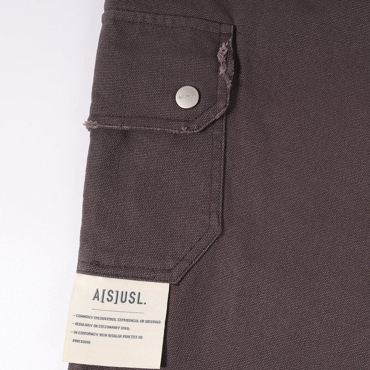A[S]USL CANVAS MULTI POCKETS PAINTER PANTS-CHARCOAL