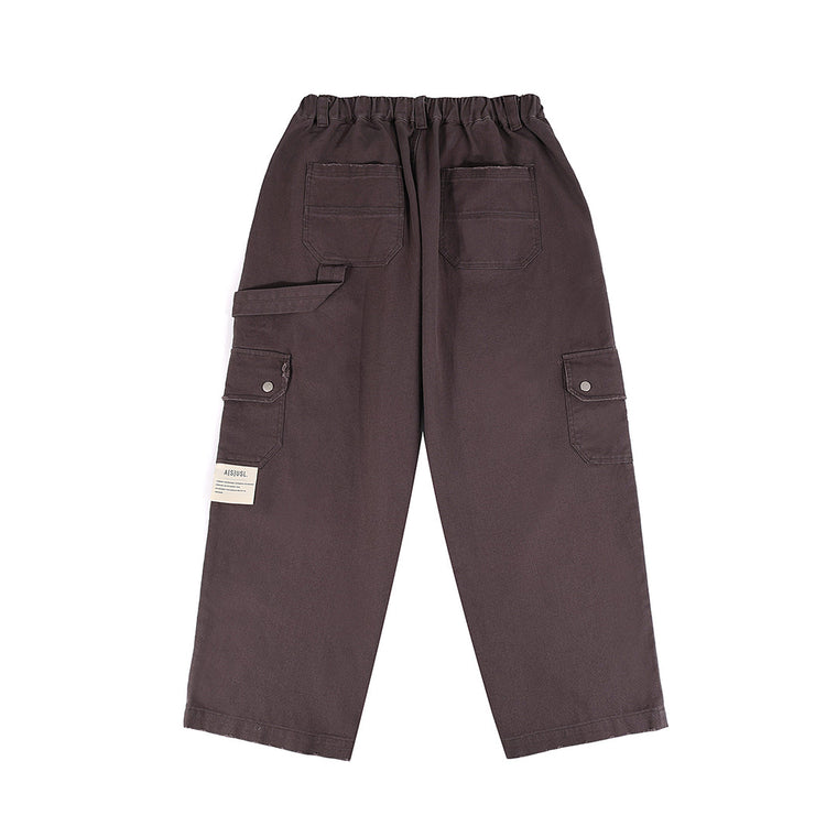 A[S]USL CANVAS MULTI POCKETS PAINTER PANTS-CHARCOAL