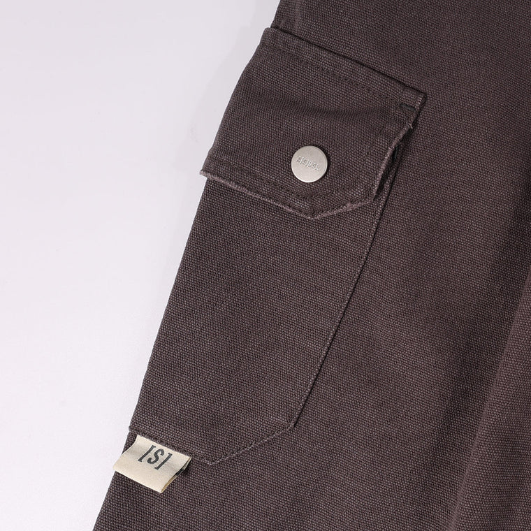 A[S]USL CANVAS MULTI POCKETS WIDE PANTS-CHARCOAL