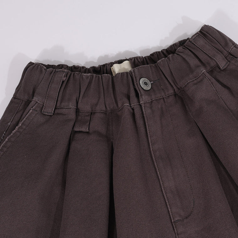 A[S]USL CANVAS MULTI POCKETS WIDE PANTS-CHARCOAL