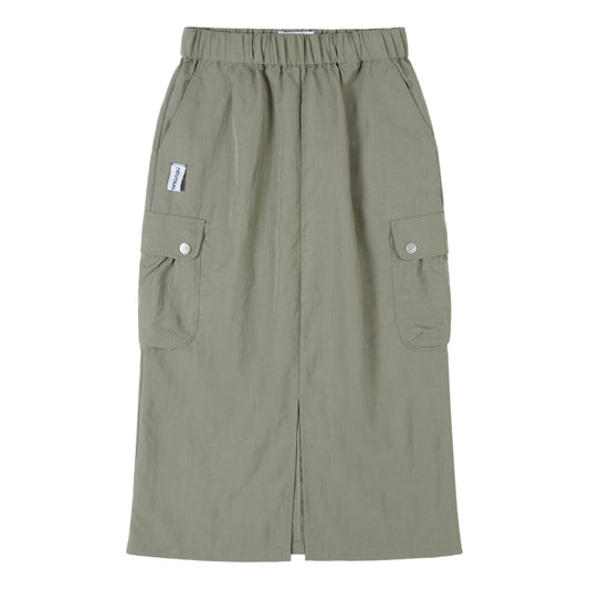 NEUTRAL SOCIETY CARGO PENCIL SKIRT-LIGHT OLIVE