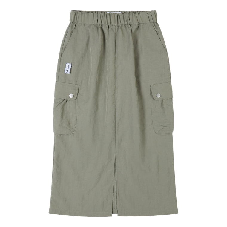 NEUTRAL SOCIETY CARGO PENCIL SKIRT-LIGHT OLIVE