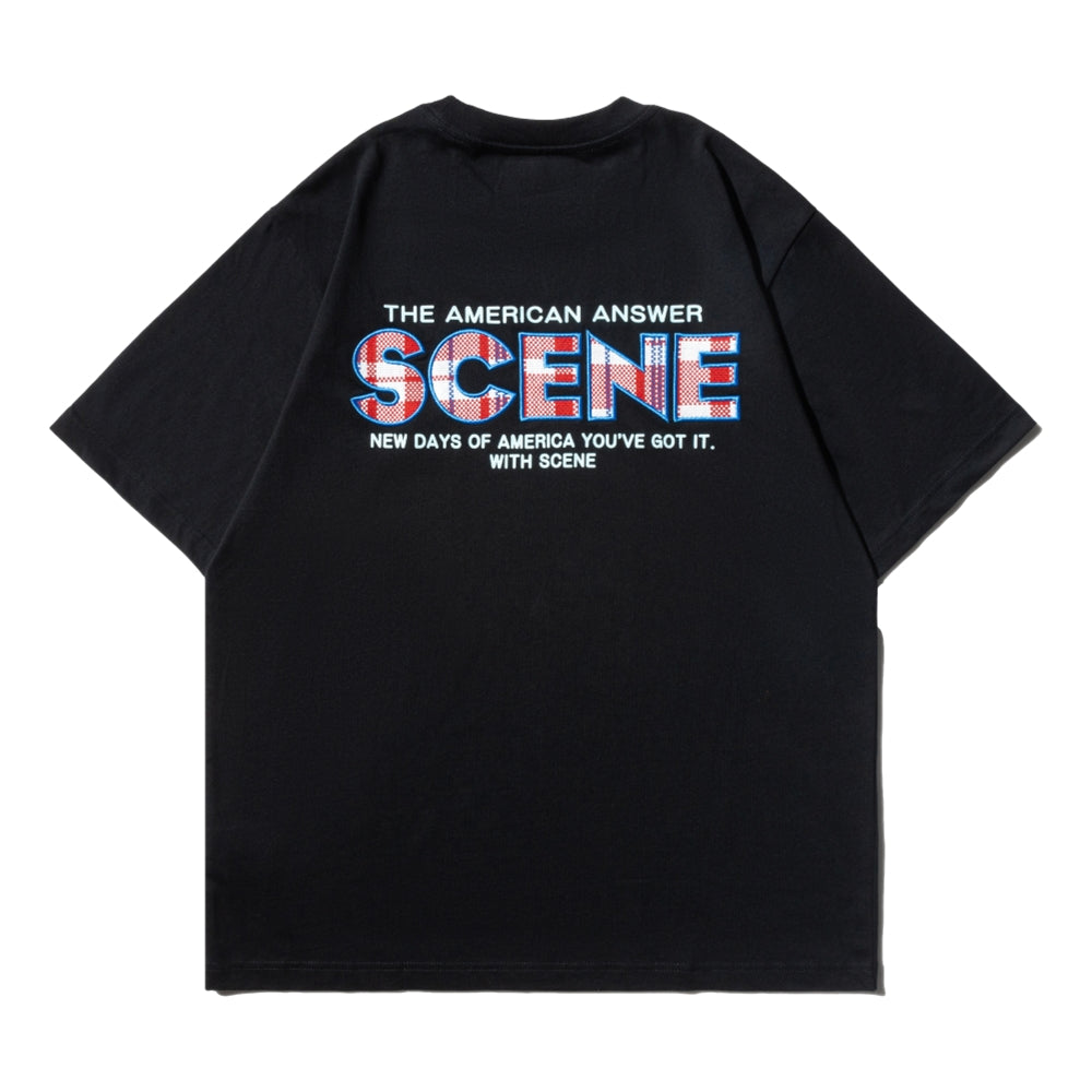 SCENE BY ICE FIRE CHECKERED HK TEE-BLACK