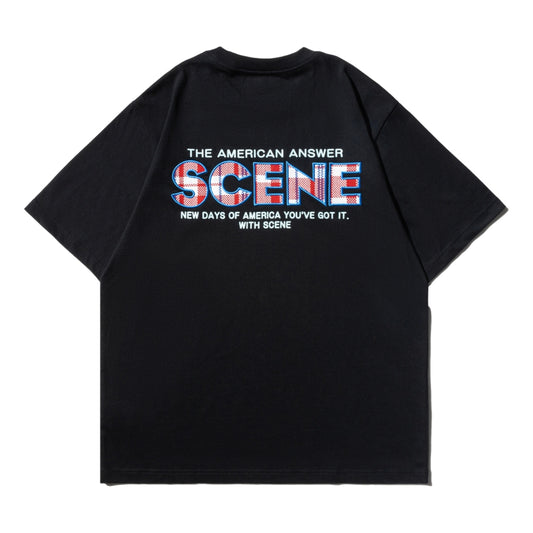 SCENE BY ICE FIRE CHECKERED HK TEE-BLACK