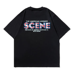 SCENE BY ICE FIRE CHECKERED HK TEE-BLACK