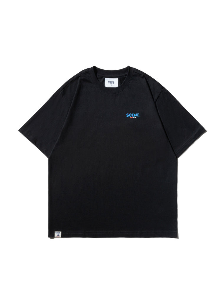 SCENE BY ICE FIRE CHECKERED HK TEE-BLACK