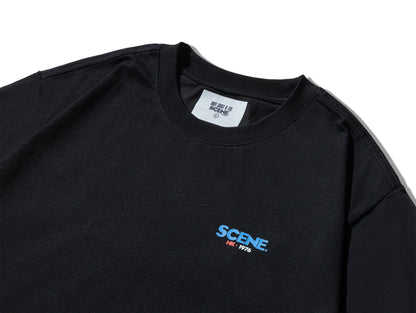SCENE BY ICE FIRE CHECKERED HK TEE-BLACK