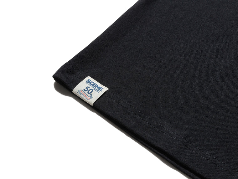 SCENE BY ICE FIRE CHECKERED HK TEE-BLACK