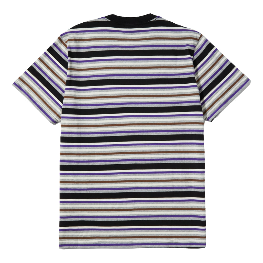 HUF CHESHIRE S/S STRIPE KNIT TOP-BLACK