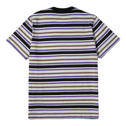 HUF CHESHIRE S/S STRIPE KNIT TOP-BLACK
