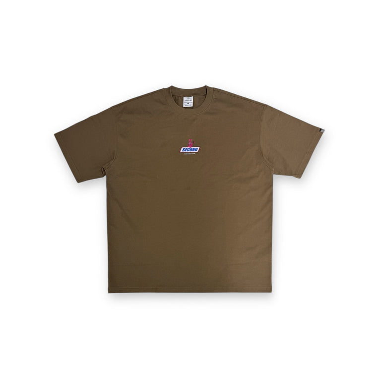 2ND CLOSET "CHOCO RABBIT" WASHED T-SHIRT-WASHED BROWN