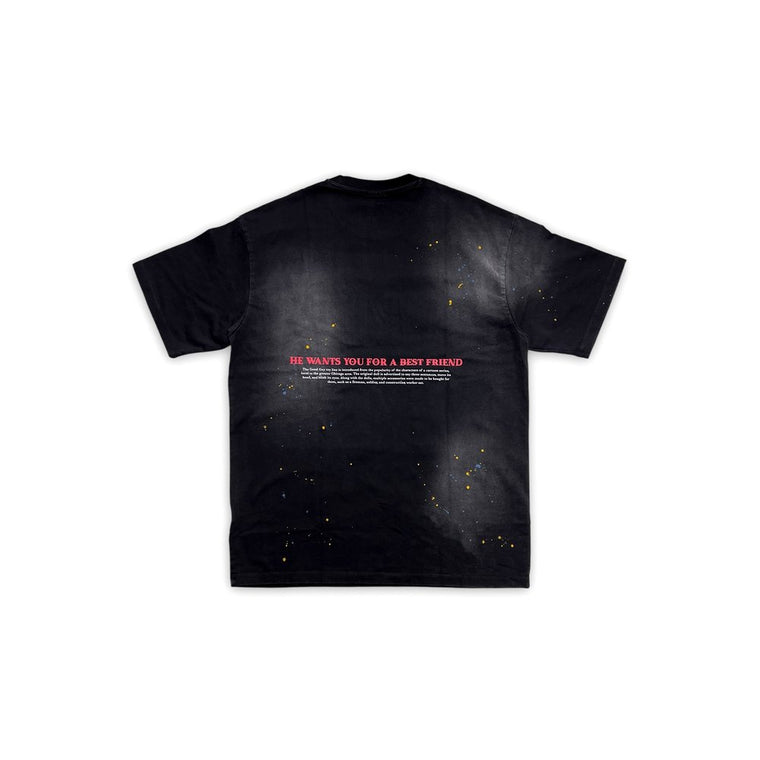 2ND CLOSET CHUCKY KILLER PRINTED WASHED T-SHIRT-BLACK