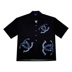 ORI FREDERIQO CLASSIC SS SHIRT-BLACK