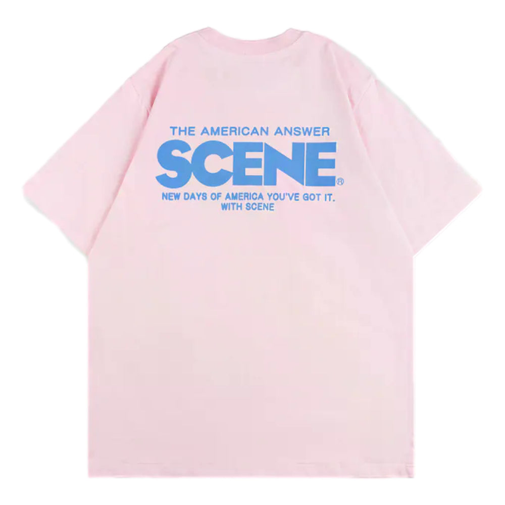 SCENE BY ICE FIRE CLASSIC TEE-PINK/SKY BLUE
