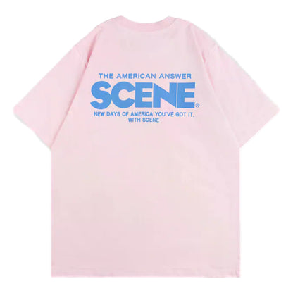 SCENE BY ICE FIRE CLASSIC TEE-PINK/SKY BLUE