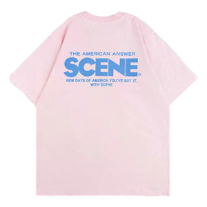 SCENE BY ICE FIRE CLASSIC TEE-PINK/SKY BLUE