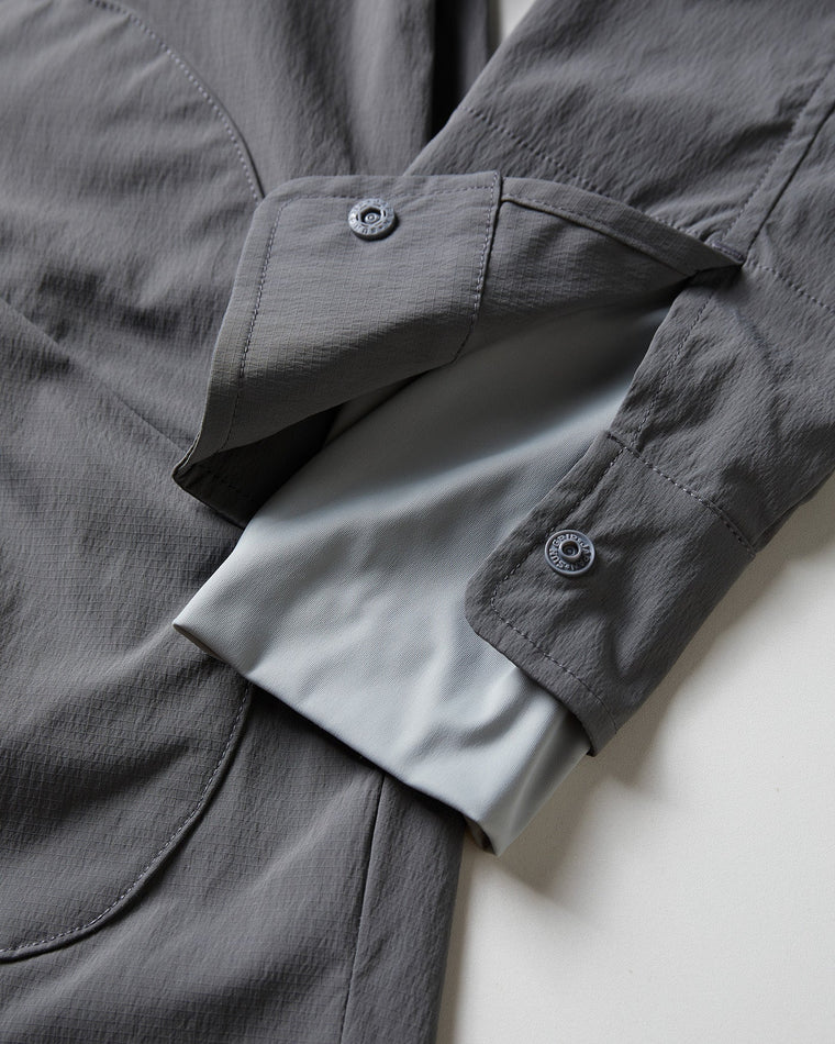 NINE POINT NINE COIL TECHICAL L/S SHIRT-TECHNICAL GRAY