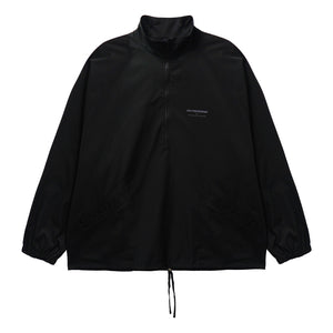 ORI FREDERIQO COLLAR WOVEN JACKET-BLACK