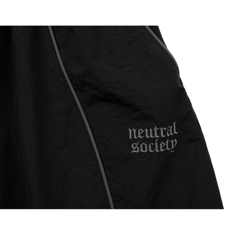 NEUTRAL SOCIETY COLOR BLOCKING PARACHUTE SKIRT-BLACK