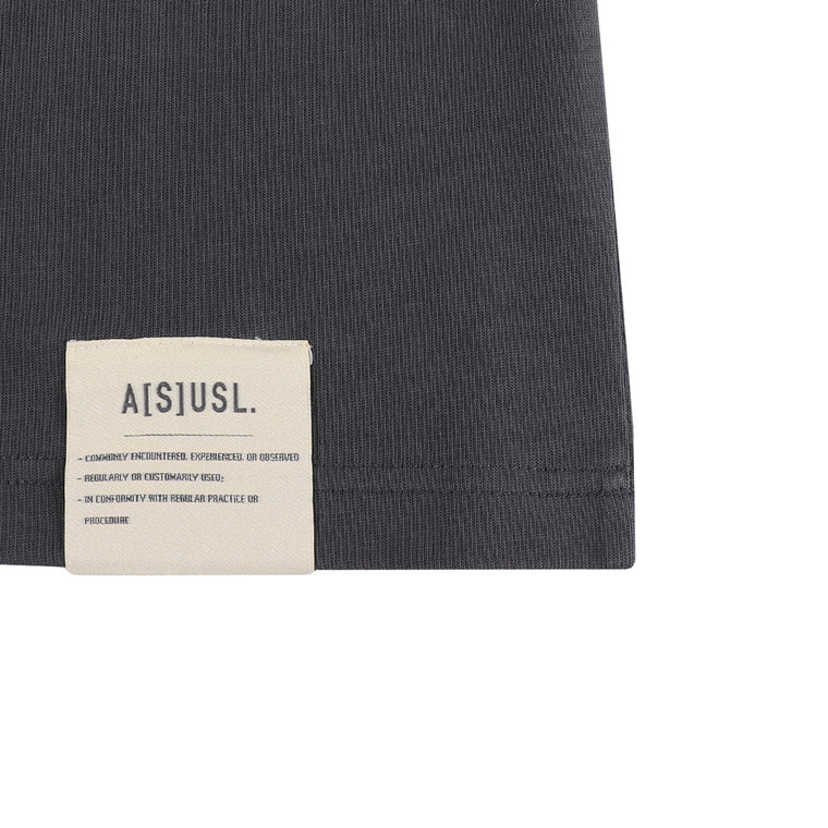 A[S]USL COLOR BLOCKING TEE-CHARCOAL