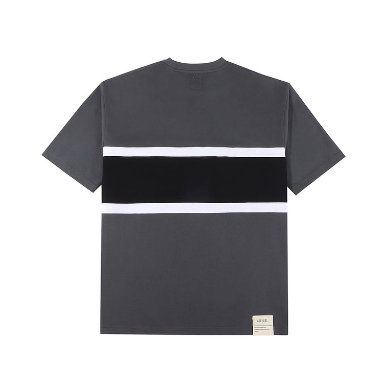 A[S]USL COLOR BLOCKING TEE-CHARCOAL
