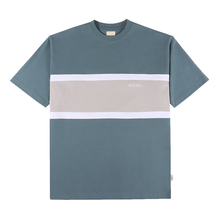 A[S]USL COLOR BLOCKING TEE-SLATE