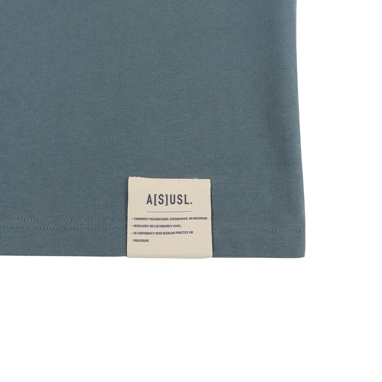 A[S]USL COLOR BLOCKING TEE-SLATE