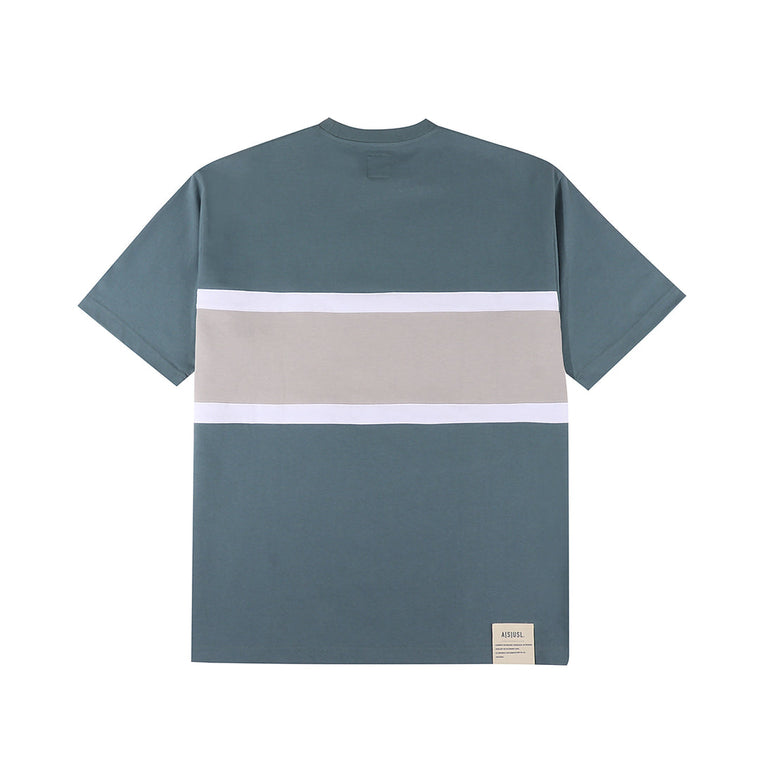 A[S]USL COLOR BLOCKING TEE-SLATE