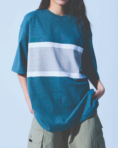A[S]USL COLOR BLOCKING TEE-CHARCOAL