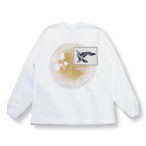 OLDISM COMMON RAVENS L/S TEE-WHITE