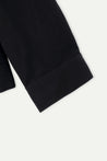 ESPRIT CONTRAST COLLAR PLEATED ZIP-UP JACKET-BLACK
