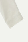 ESPRIT CONTRAST COLLAR PLEATED ZIP-UP JACKET-ECRU